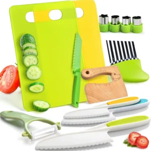 13 Pcs Montessori Kitchen Tools Safe for Real Cooking