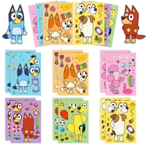 Bluey Anime Cartoon Puzzle Stickers
