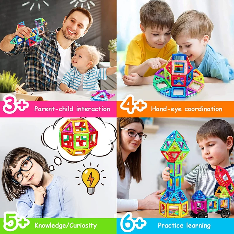 64-184 Magnetic Building Blocks - Image 5