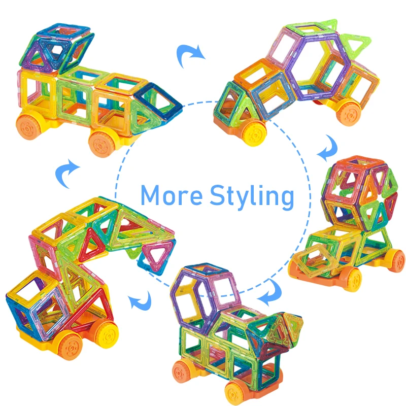 64-184 Magnetic Building Blocks - Image 6