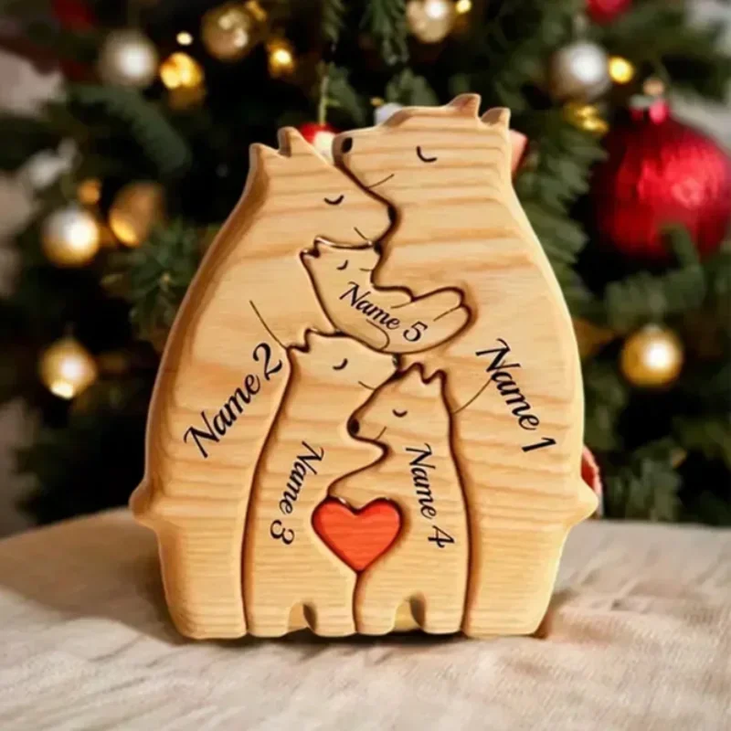 Wooden Bear Personalized Puzzle - Image 2