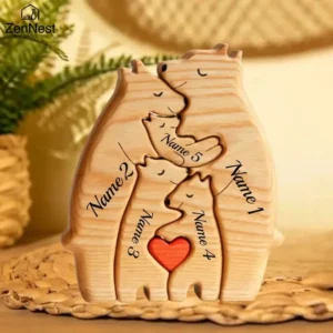 Wooden Bear Personalized Puzzle