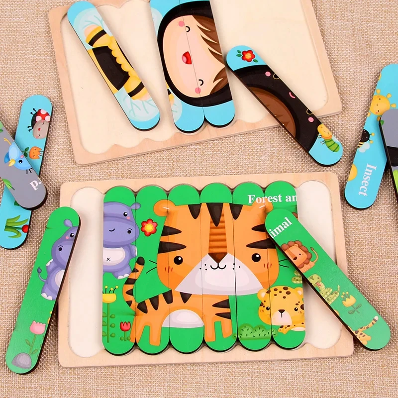 Montessori Wooden Puzzles for 1-3Y - Image 4