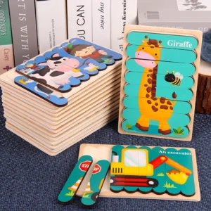 Montessori Wooden Puzzles for 1-3Y