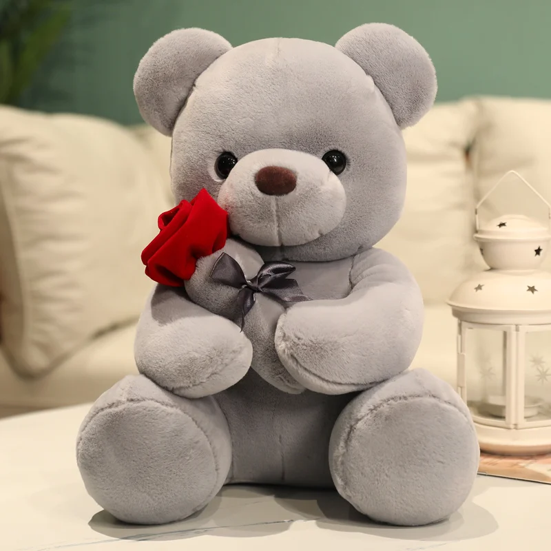 Kawaii Teddy Bear with Rose - Image 3