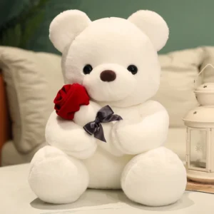 Kawaii Teddy Bear with Rose