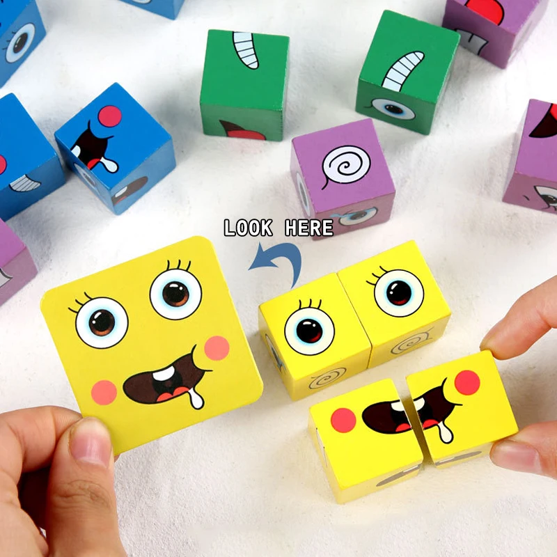 Kids Expression Puzzle Building Blocks - Image 2