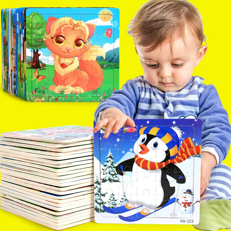 Montessori 20 Piece Wooden Puzzle - Image 2