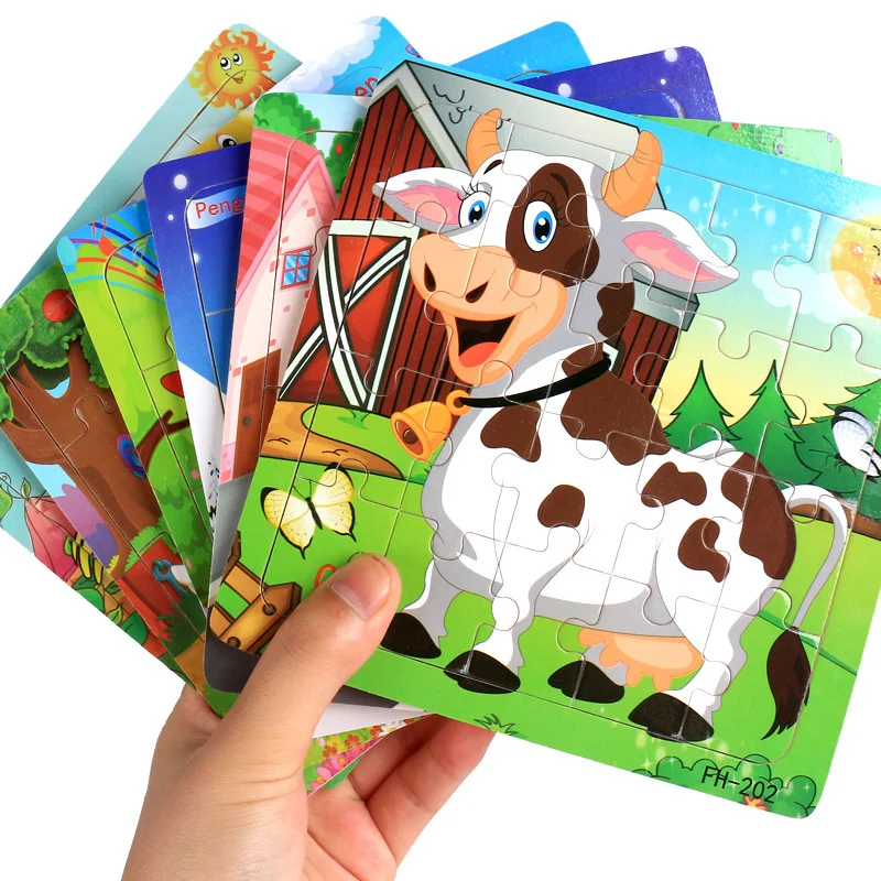 Montessori 20 Piece Wooden Puzzle - Image 4