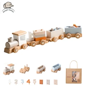 Montessori Wooden Train Sets